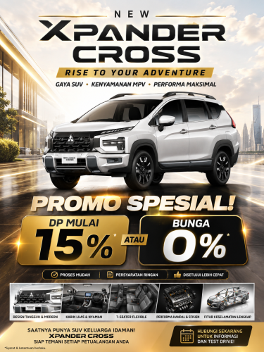 Promo Mitsubishi Xpander Cross di Medan 2026: DP Ringan, Bunga 0%, Bonus Melimpah!